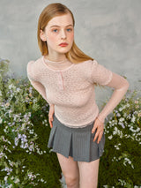 パンチングハーフパフィニットセット / Punching Half Puffy Knit Set (2colors)