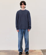 STRIPE LONG SLEEVE T-SHIRT (BLACK/IVORY/NAVY)