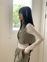 Tabe shirring vest vest set-up