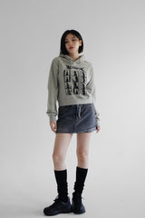 フォルドデニムスカート/folded denim skirt