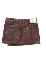 Pigment Vintage Vegan Leather SKIRT (BR)