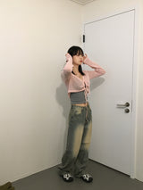 グレーウォッシングワイドジーンズ(1color)