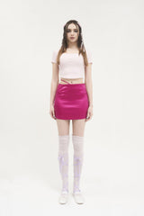 クロップドロゴTシャツ / [Seow] Croped logo T-shirts, pink