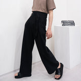 SI ハイウエストフレアベルトスラックス / SI High Waist Flare Belt Slacks (2 colors)