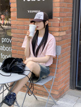 フリーンナイロンポケットストリングクロップ半袖ジップアップ / Frean nylon pocket string crop short-sleeved zip-up