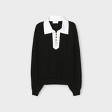 イントロレースアップカラーTシャツ
