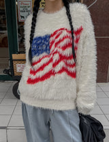 (UNISEX) 星条旗アンゴラニット