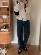 Winter Denim Straight Pants