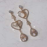 ムーンアンドベイビーエンジェルピアス / Moon and Baby Angel Piercing - Champagne Pink