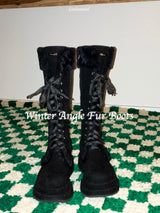 [MADE] Winter Angel Fur Boots (Dark Black)