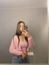 sky pink top cardigan (6676065026166)