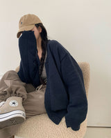 [BELLIDE MADE] ソリッドオーバーフィットブークレカーディガン