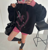 [UNISEX] Heart bunny oversized hoodie