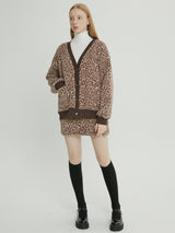 (SK-21556) LEOPARD SKIRT BROWN (6605636370550)