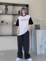 カラーリングショートスリーブTシャツ / VENTIQUE Coloring short sleeves T 4color