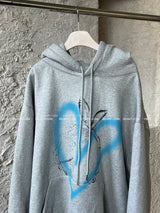 [UNISEX] Heart bunny oversized hoodie