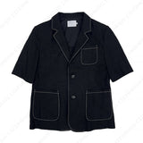 タップリネンステッチ半袖ジャケット / TAP Linen Stitch Short-Sleeved Jacket