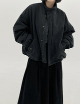 ウールショートパッドジャンパー / Wool short padded jumper (2color)