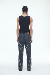 コンマデニムパンツ/Comma Denim Pants Grey