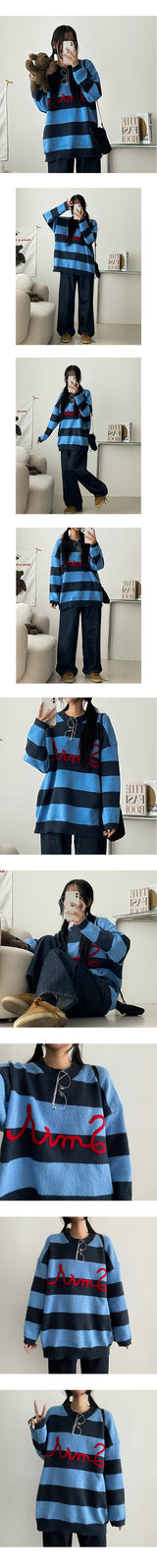 a font-strip knitwear