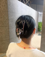 Moonlight bear hairpin (6672845570166)