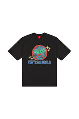 ピースワールドオーバーサイズフィットTシャツ / VENTIQUE Peace World Oversized Fit T-shirt 5color