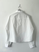 ミニマルビッグカラークロップドシャツ (Unisex)
