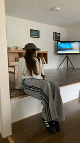 ワイドラインバンディングパンツ