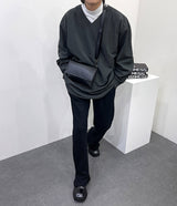 プリーツウォッシングトレーニングサイドスリットパンツ/[Unisex] Pleated washing training side slit pants (6 colors)