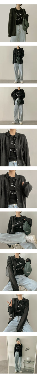 ウェーブレタリングクロップドショートスリーブTシャツ