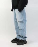 ニーダブルピンタックデニムパンツ / Knee Double Pintuck Denim Pants_2color