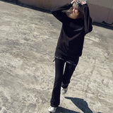 Wave Layering Boot-cut Pants