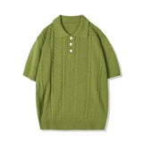 チェーンケーブルカラーハーフニット / CHAIN CABLE COLLAR HALF KNIT BASIL