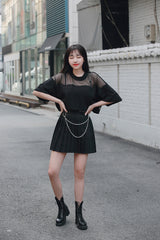 チェーンメッシュクロップTシャツ / TOP(8062) Chain Mesh Crop Tee