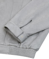 87-STAN029 [Vegan Suede] Multi-placket Suede Jacket Gray