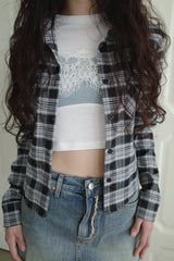 ラバークロップチェックシャツ / Rubber Crop Check NB (2 colors)