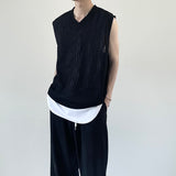 ロングレイヤードUネックタンクトップTシャツ