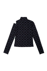 FLIP Pattern Turtleneck_Black (6684834201718)