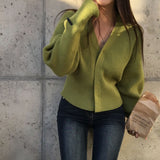 [Belied made] Monet V-neck hidden knit cardigan