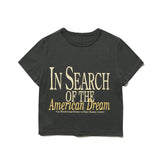 アメリカンドリームクロップTシャツ/AMERICAN DREAM CROP TEE [CHARCOAL]