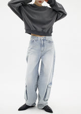 バルーンカーゴデニムパンツ / no.0001 balloon cargo denim pants