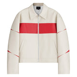 スリットレザージャケット / Slit Leather Jacket (Cream)