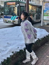 Snow blossom cardigan
