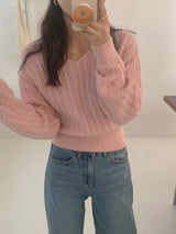 メンションナッピングライトブルーワイドウィンターデニムパンツ / Mention napping light blue wide winter denim pants