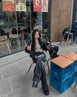 Tale boots cut denim pants