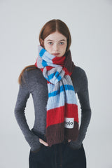 カラーストライプマフラー / Color Stripe Muffler [Red]