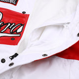 スポーティロゴカラーバーシティジャケット/BSR2223FWJK023 SPORTY LOGO COLLAR VARSITY JACKET WHITE