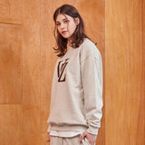 VZ Applique Sweat Shirts Oatmeal