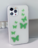 ブラーグリーンバタフライフォーンケース / Blur green Butterfly Phone Case