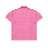 ロゴエンブレムテリーカラー半袖Tシャツ ピンク